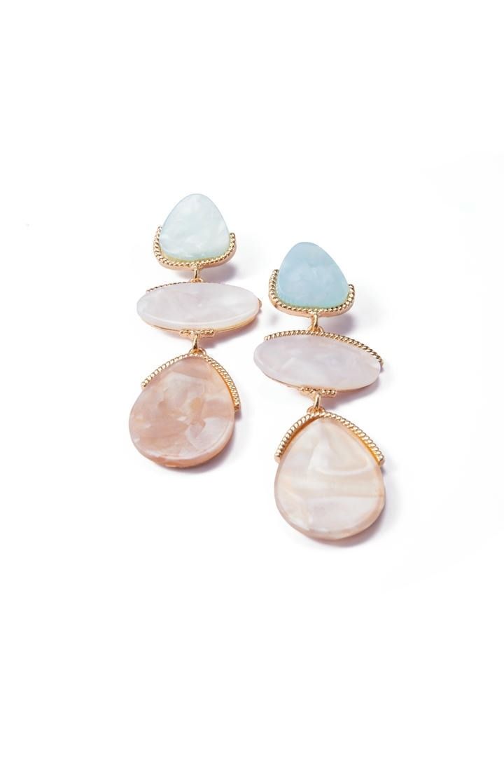 triple-stone earrings