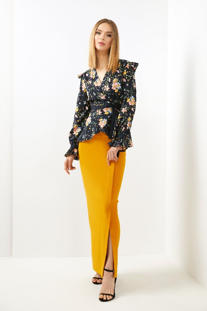 Printed Navy Blouse