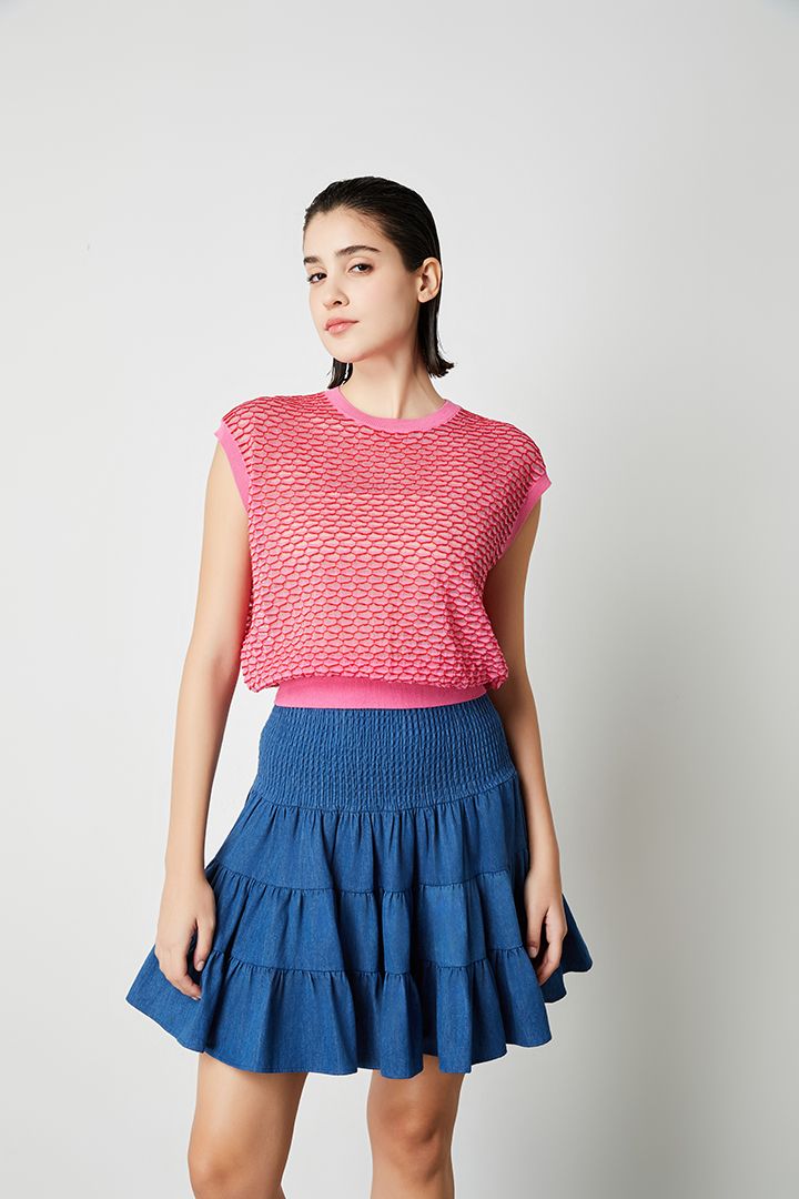 sheer knit top