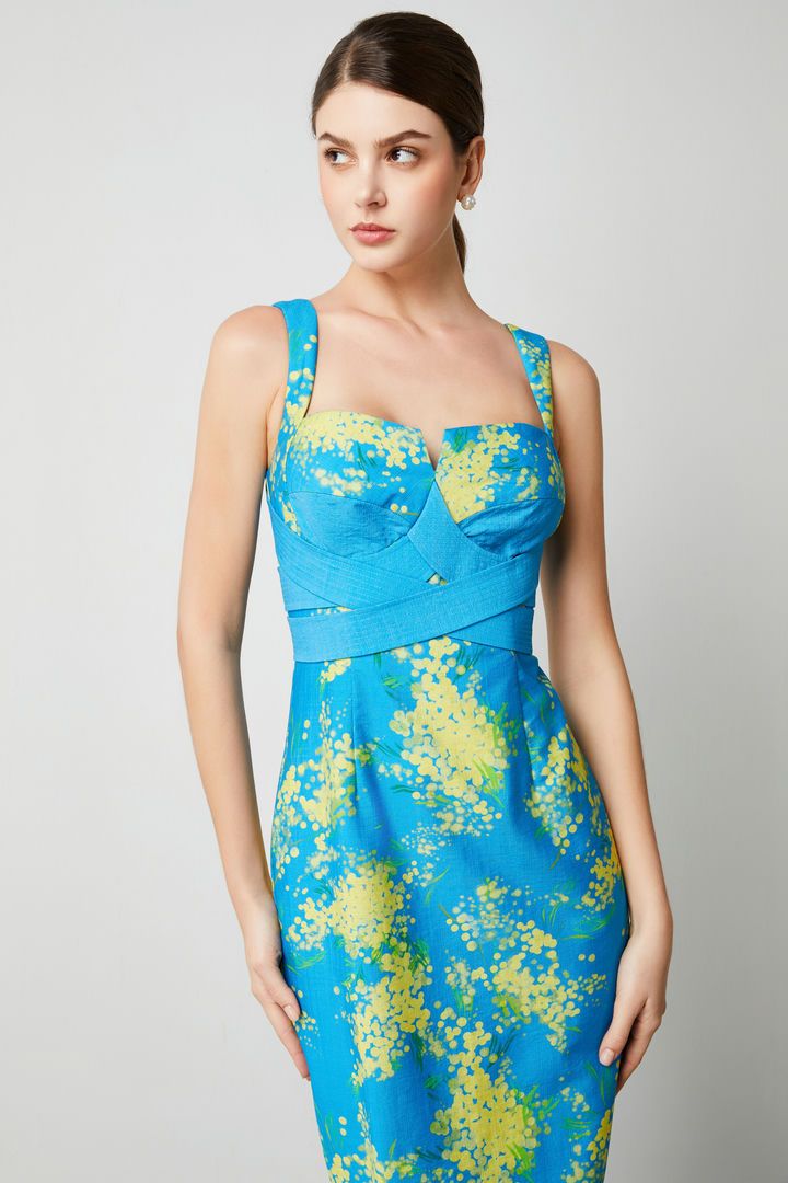 column floral dress