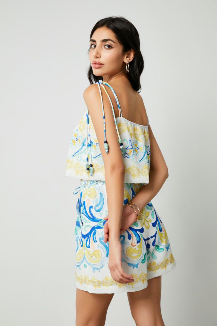 Printed cropped top