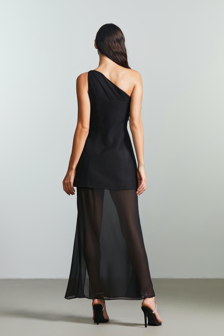 Sheered hem dress