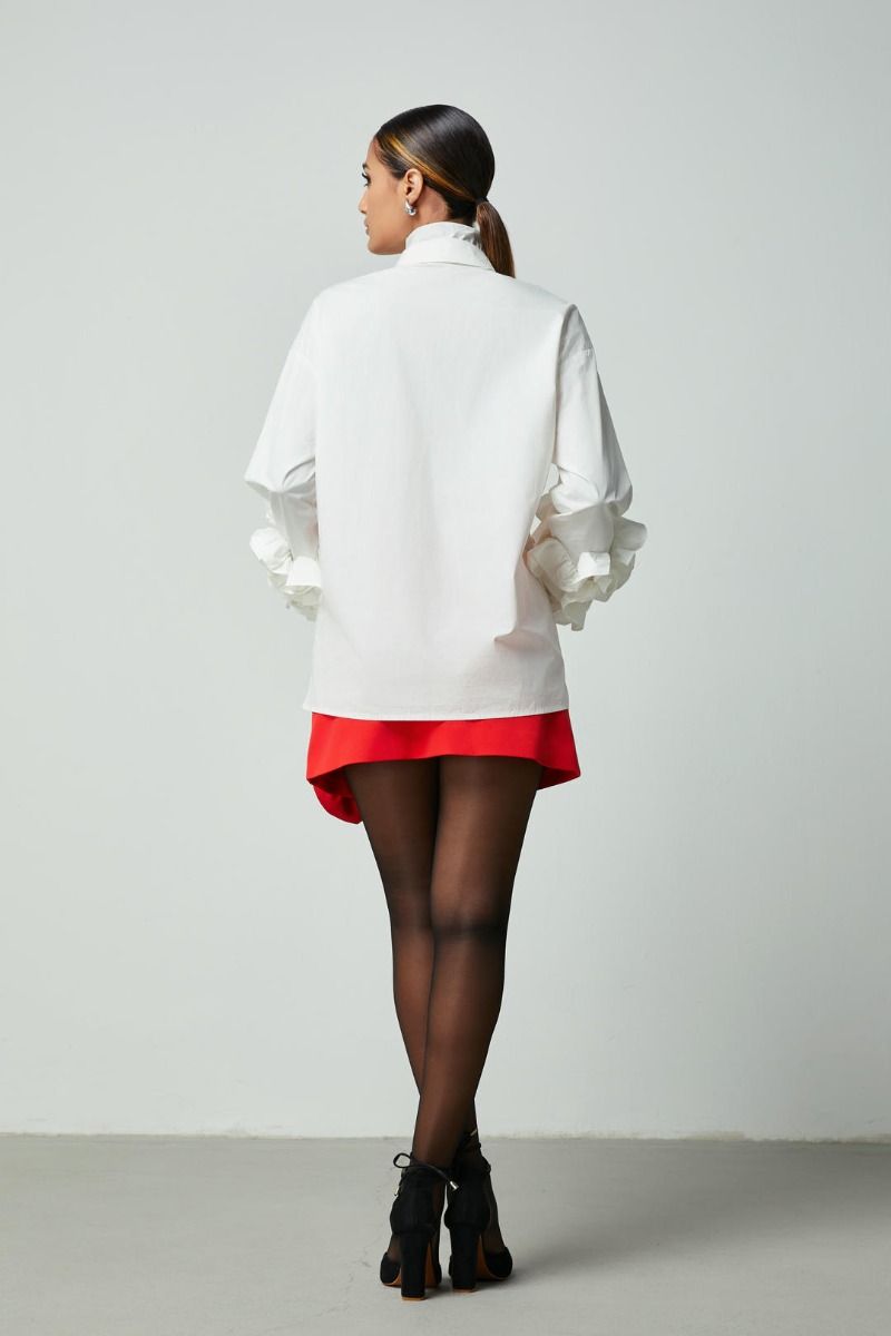 Ruffle sleeves shirt