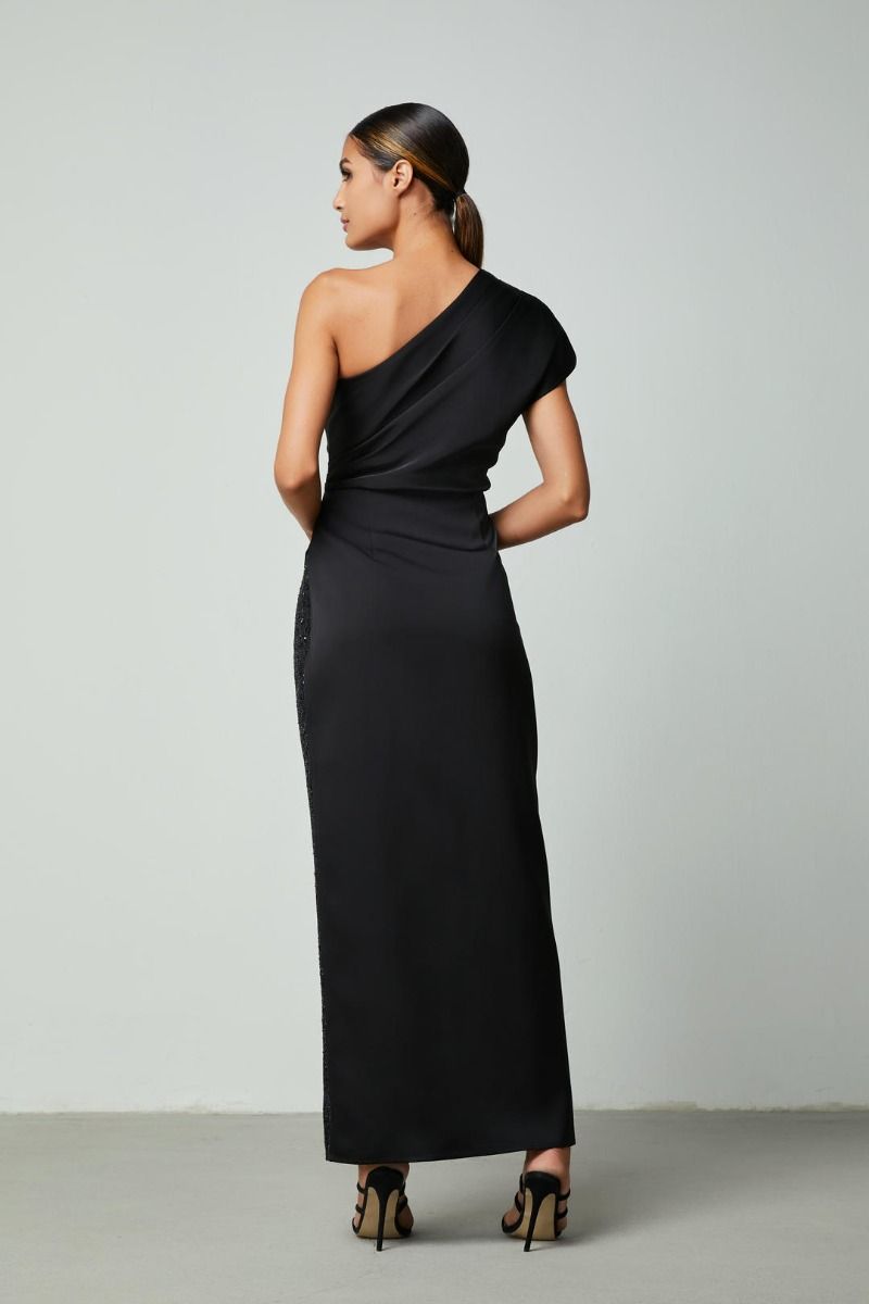 contrasting sequin dress