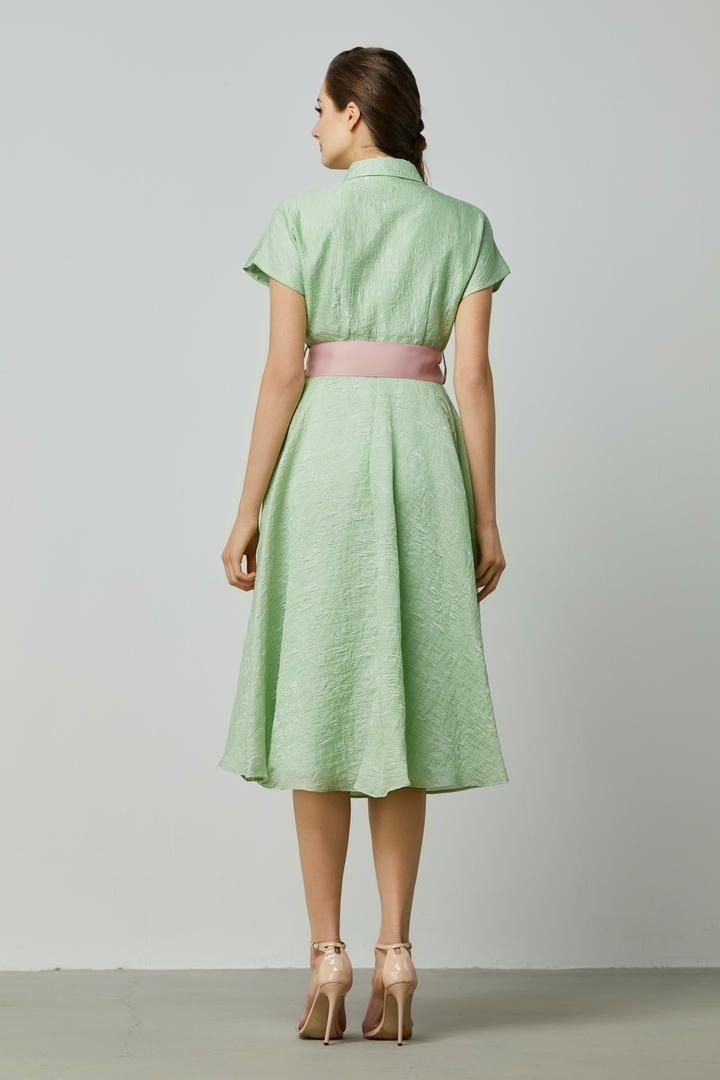 Jacquard shirt dress