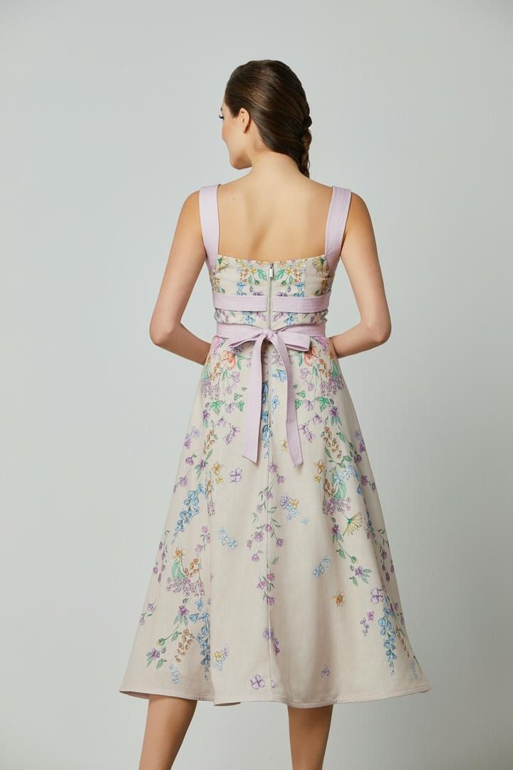 Flared Elegance Printed Dress