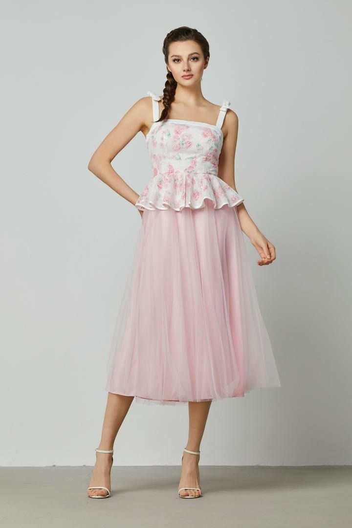 Peplum waist floral dress
