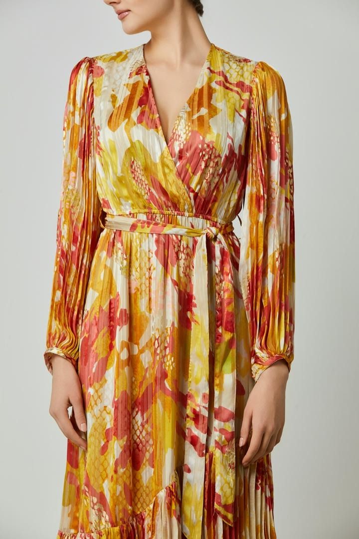 Golden inserts dress