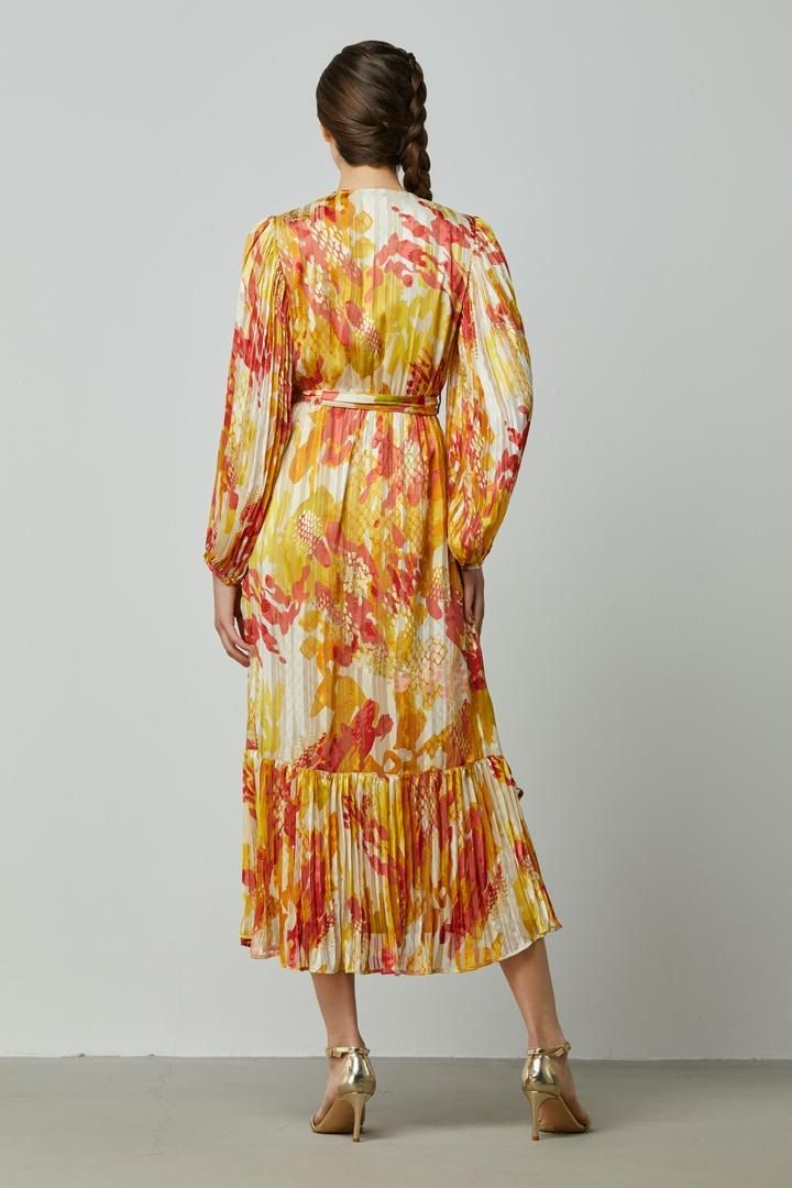 Golden inserts dress