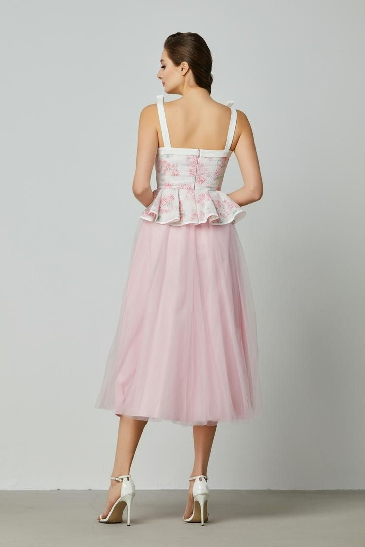 Peplum waist floral dress