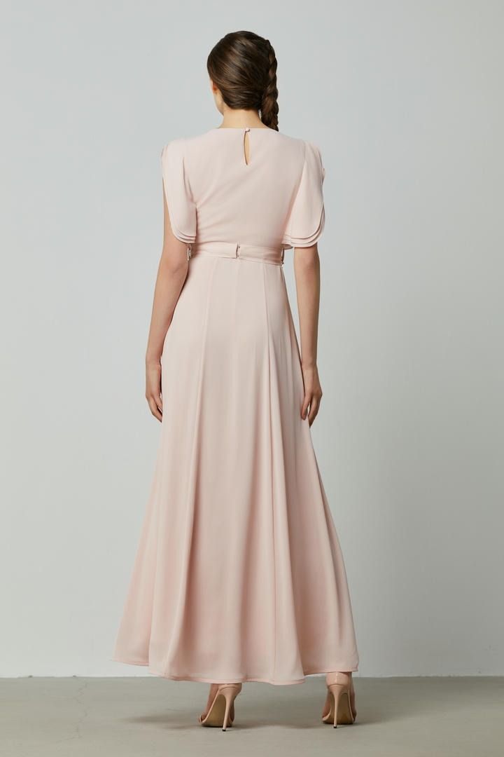 Radiant Ruffle Embellished Maxi Dress