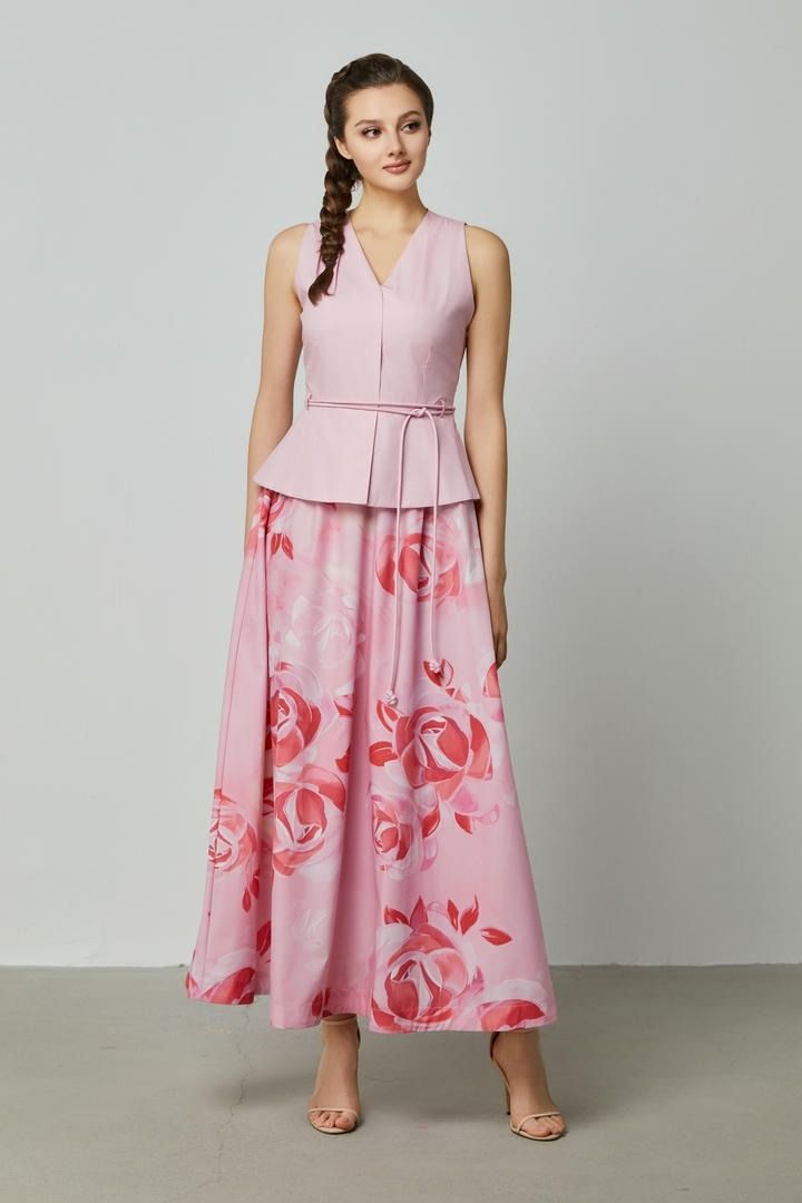 Blossom Peplum Maxi Dress