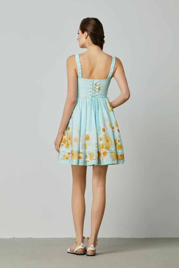 delicate lacing detail dress