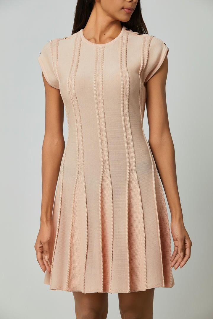 Midi A-line knit dress