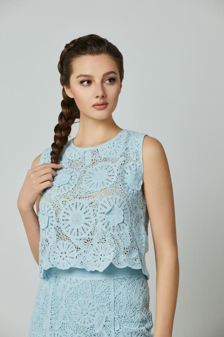 Floral Crochet Crop Top