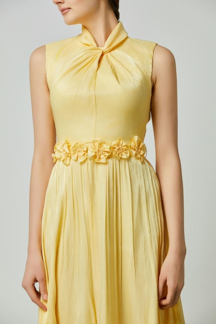 pleated hem dress