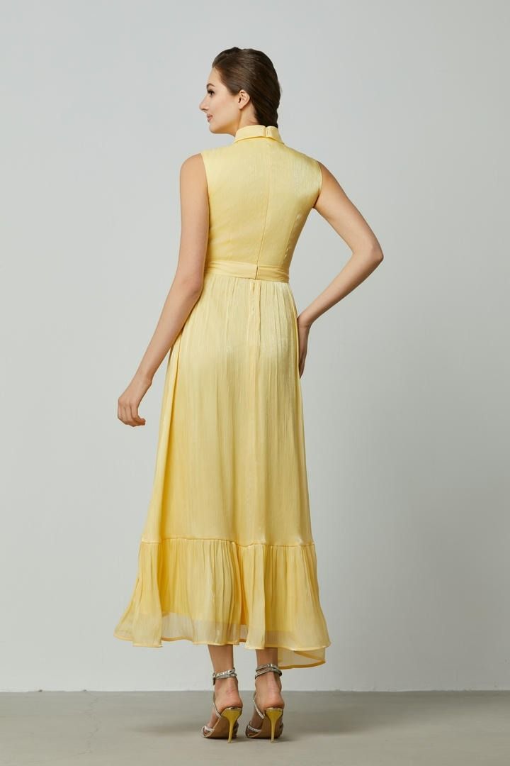 pleated hem dress