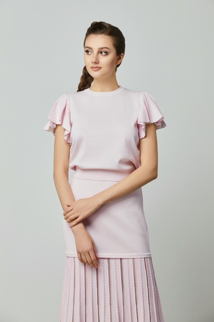 Ruffle Short Sleeves Top
