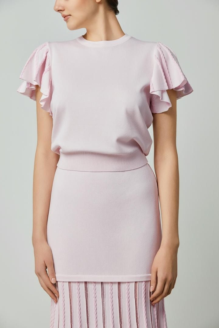 Ruffle Short Sleeves Top