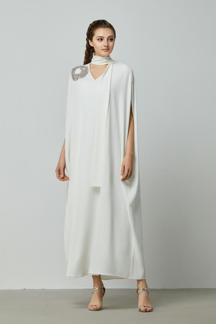 Graceful Beaded Scarf Kaftan