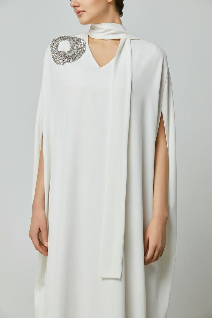 Graceful Beaded Scarf Kaftan