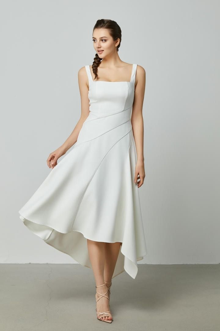 asymmetrical hem dress