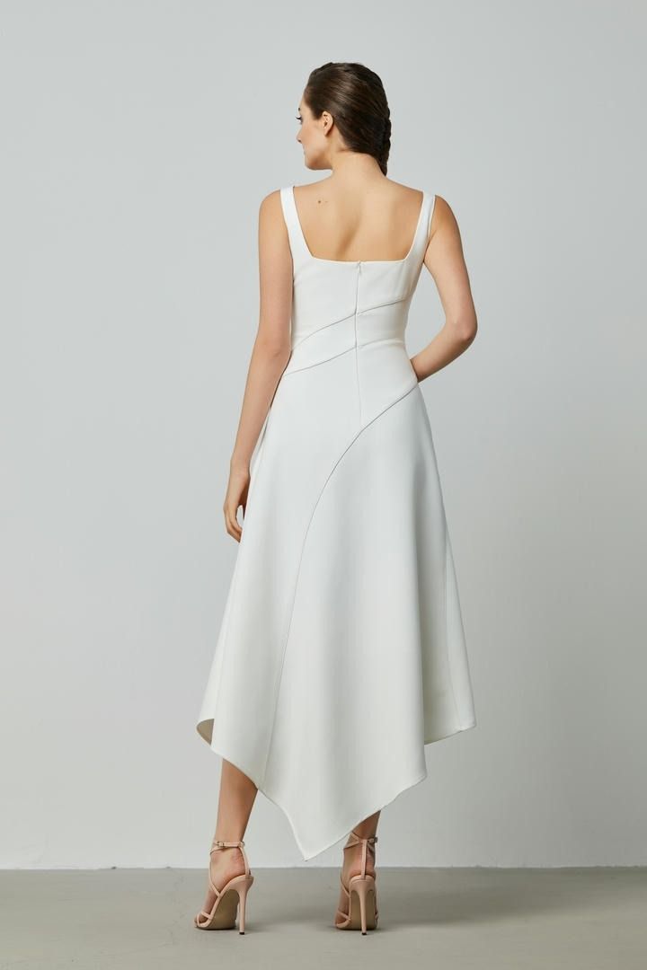 asymmetrical hem dress