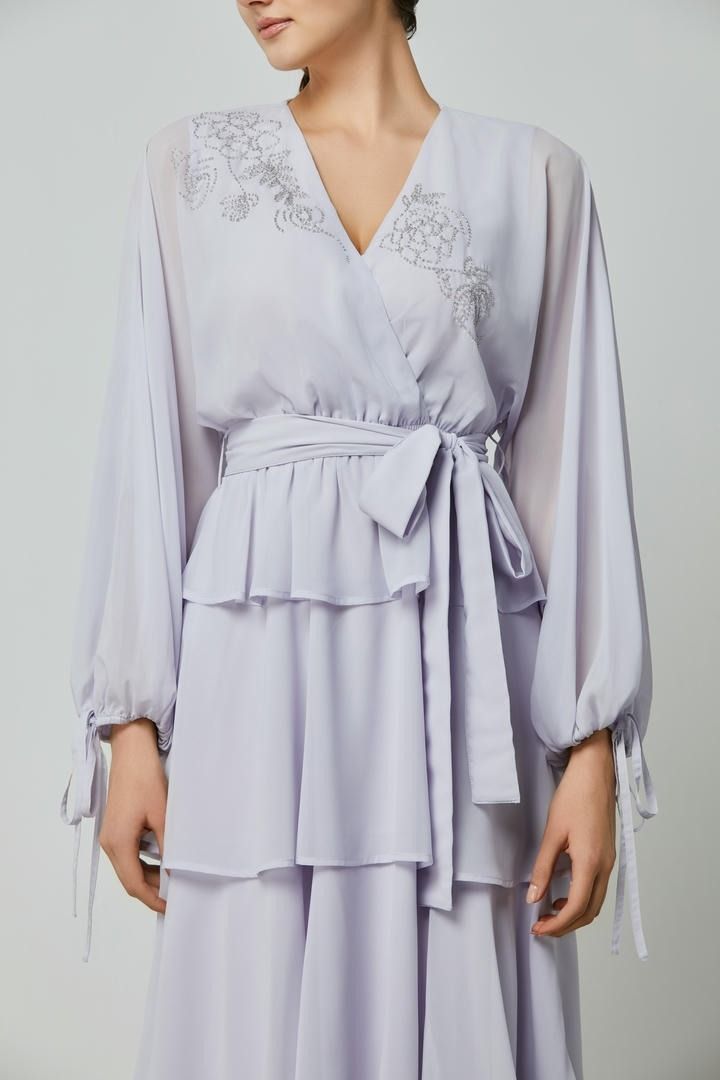 Tiered embellished dress