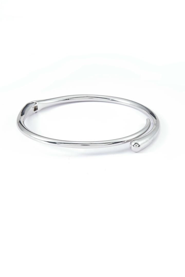 silver-tone bangle bracelet