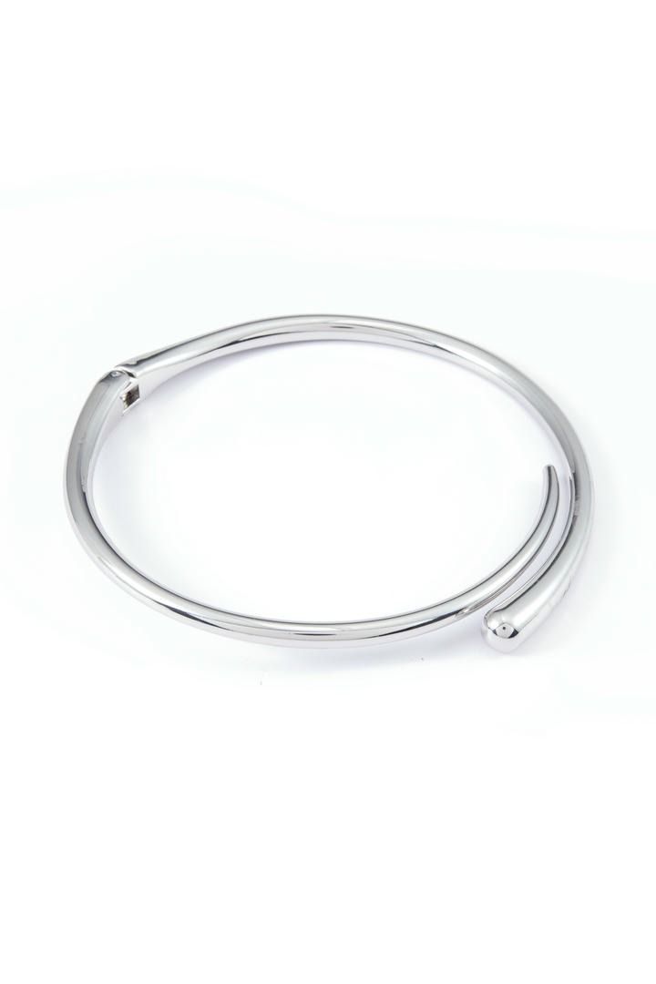 silver-tone bangle bracelet