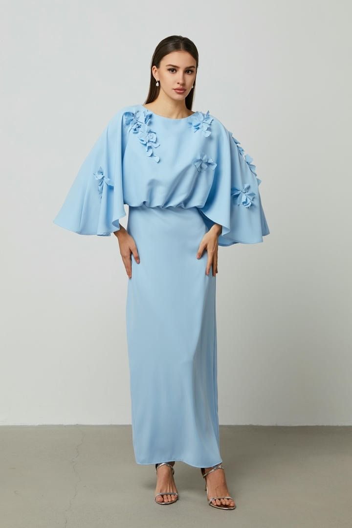 embellished cape dress