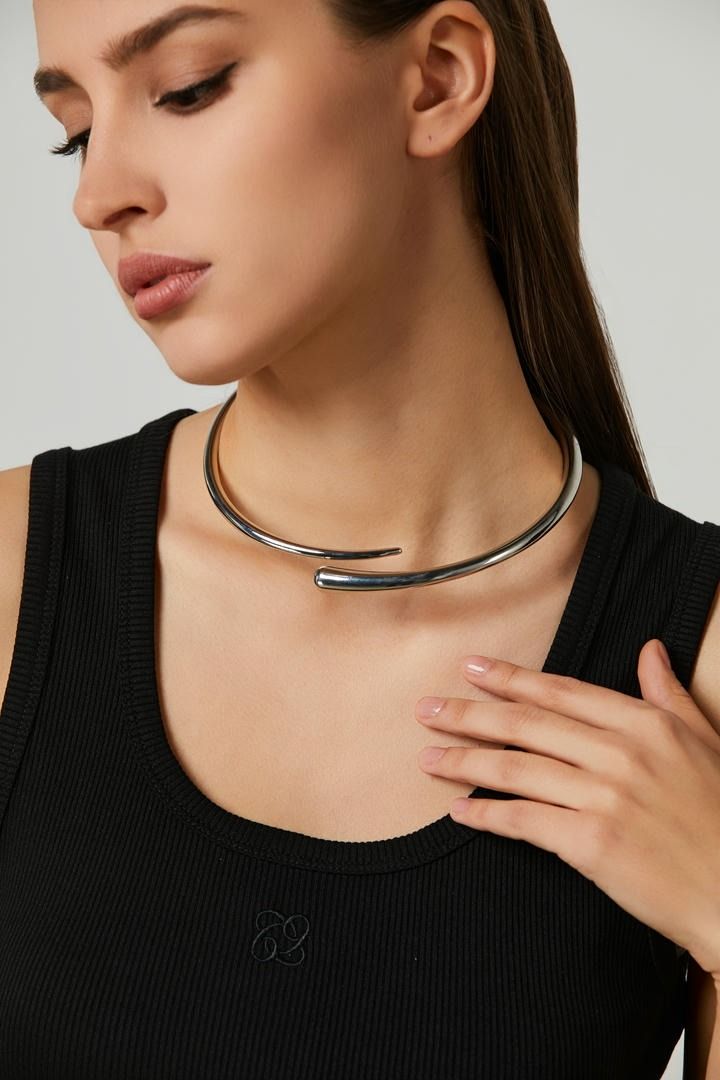 silver-tone bangle bracelet