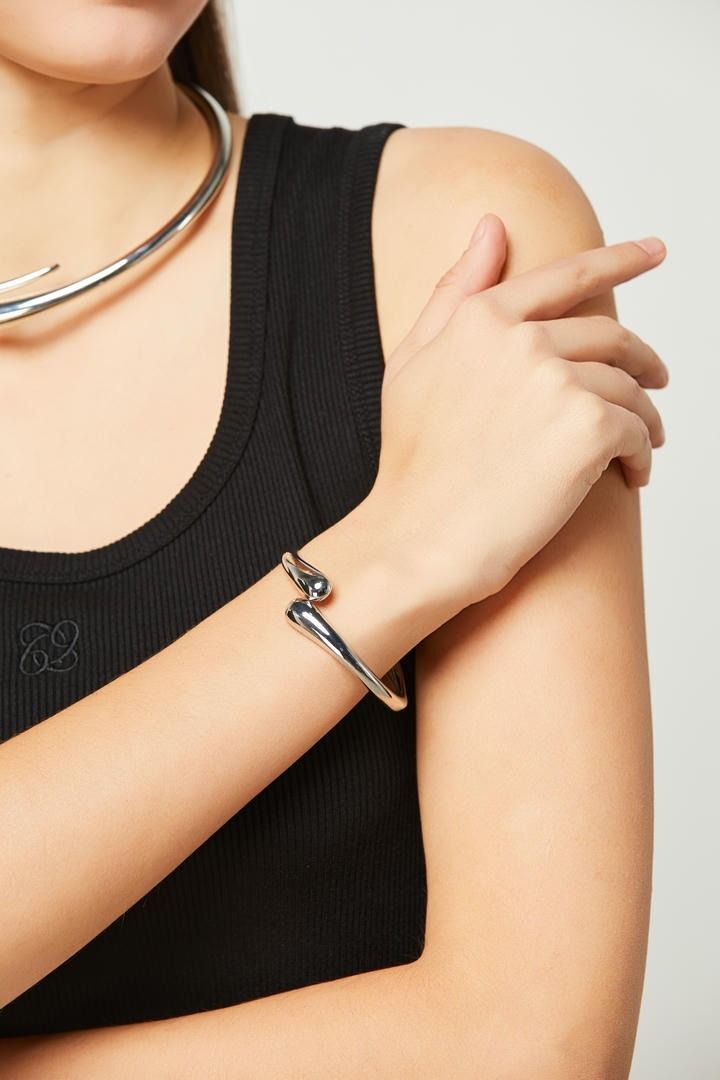 silver-tone bangle bracelet