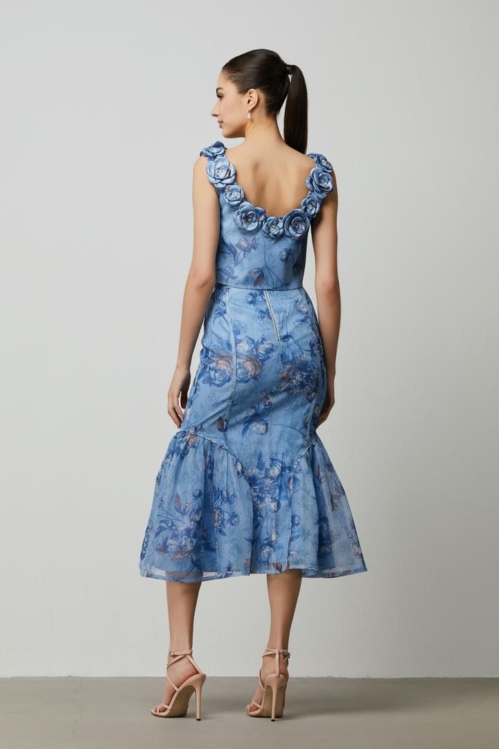 mix print peplum skirt