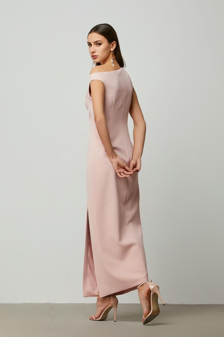 asymmetrical neckline dress