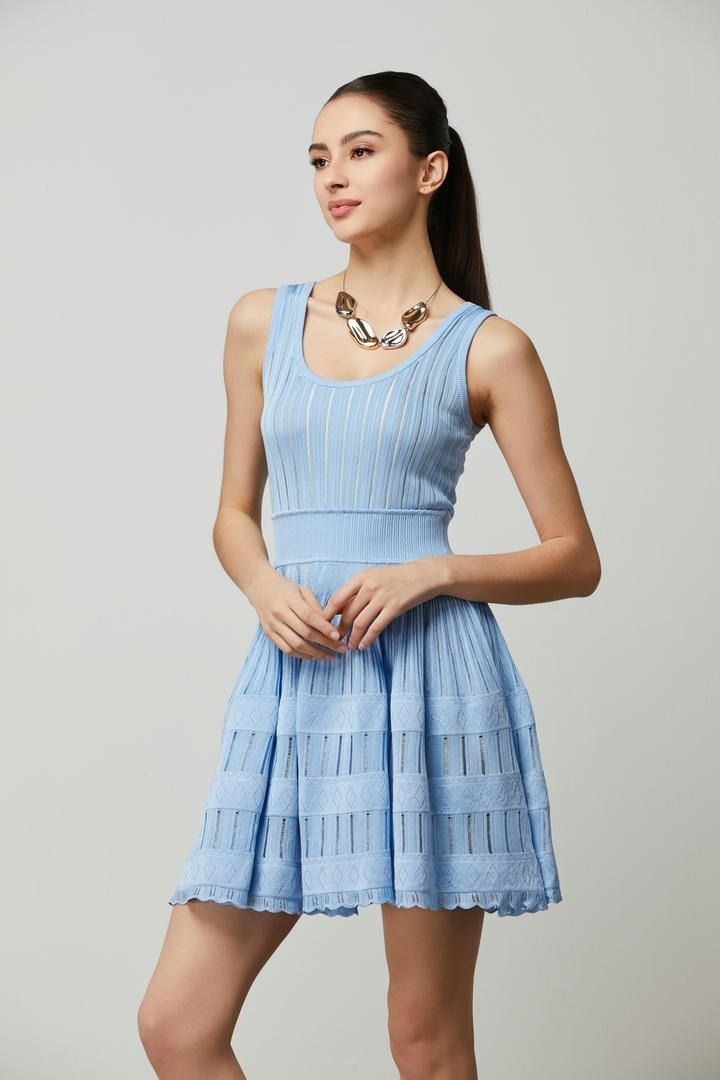 A-line knit dress