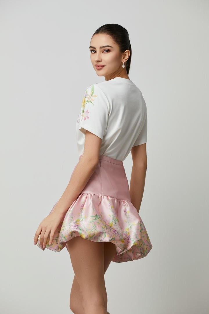 trendy floral print top