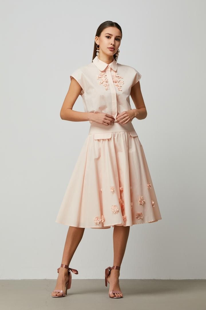 Floral classic cotton skirt