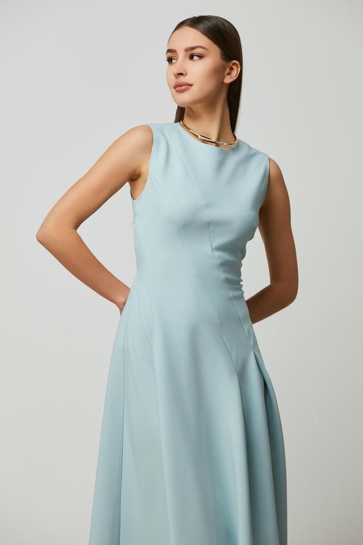 Light Green Fit and Flare Dress