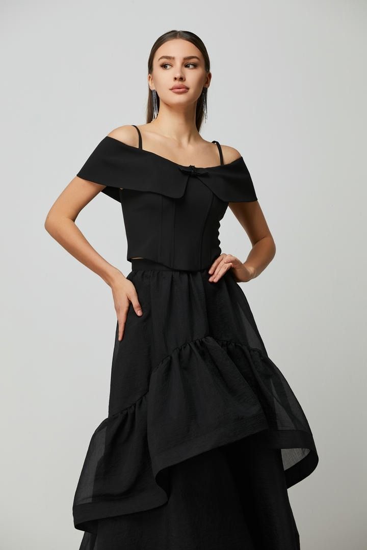 off-shoulder beading details top