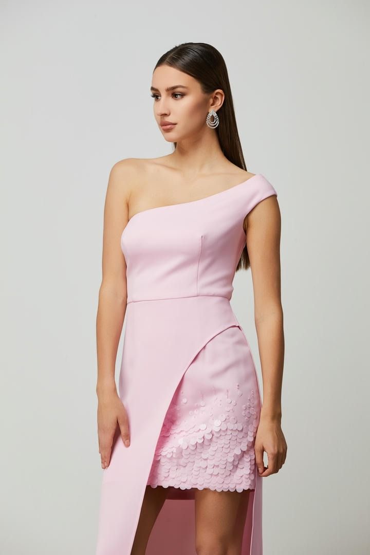 Pink Asymmetrical Dress