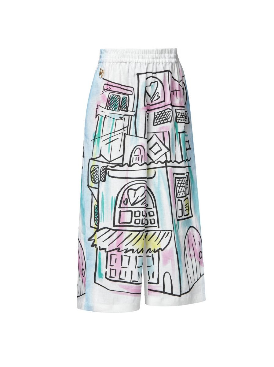 Unique printed pants-Girls