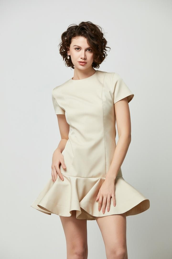 Ruffled peplum Dress