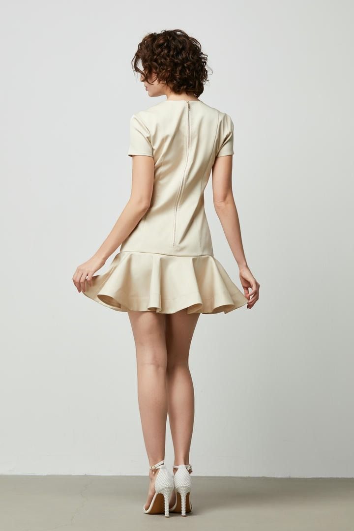 Ruffled peplum Dress