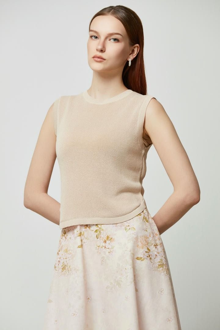 Ribbed Hem Knit Top