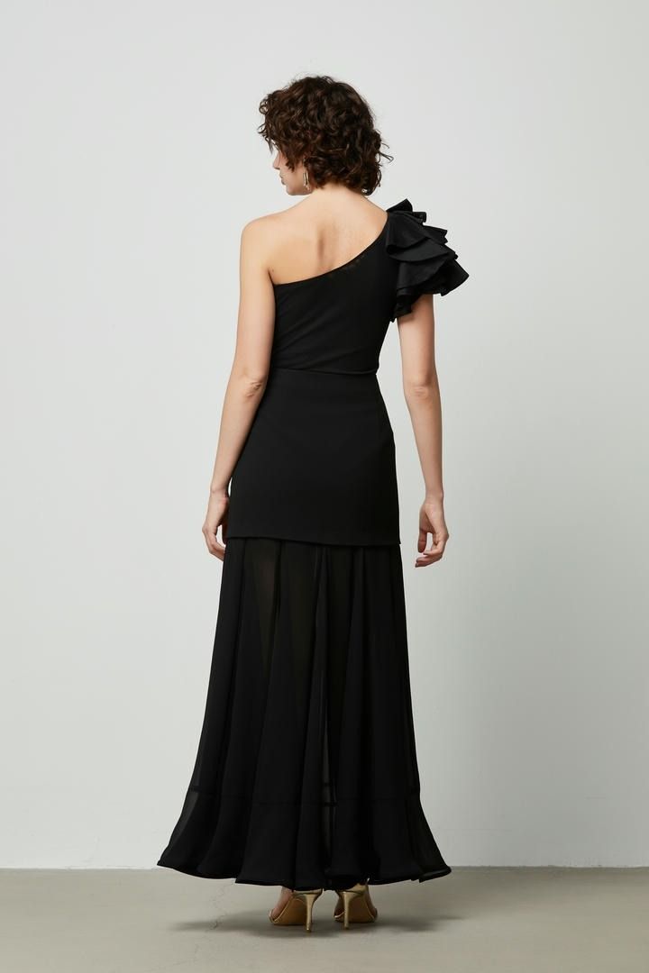 Chiffon fit and flair skirt