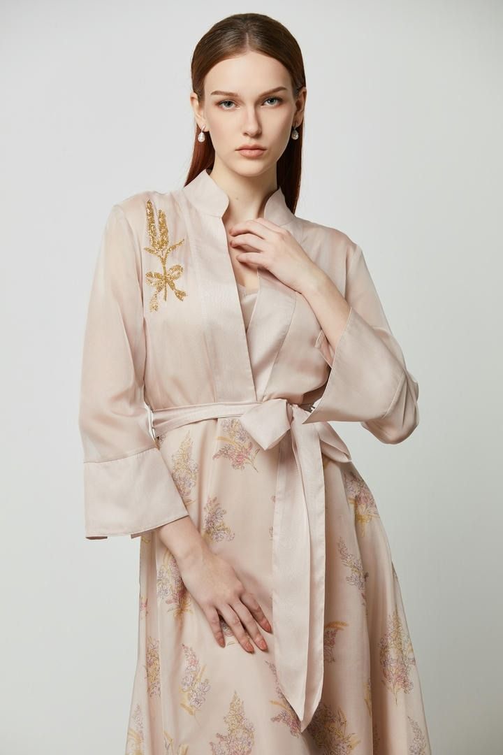 Embellished Printed Dress
