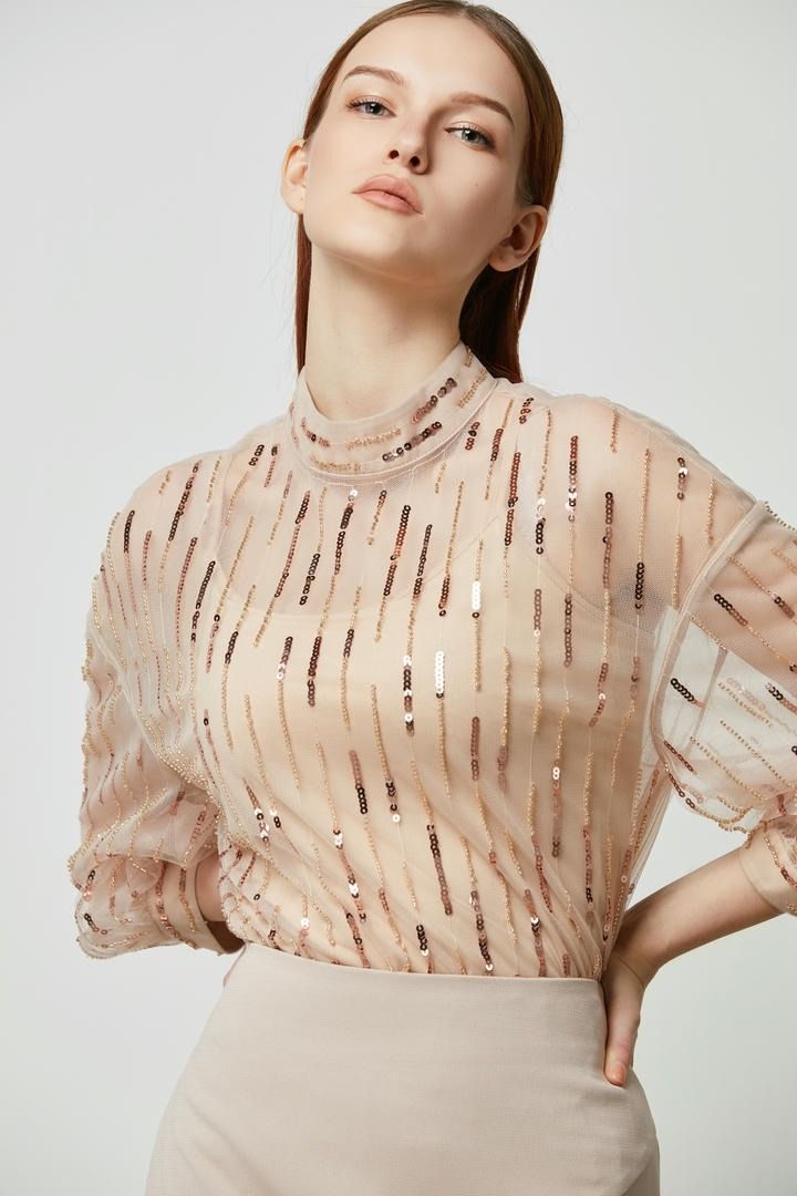 Sequins Embellishment Blouse