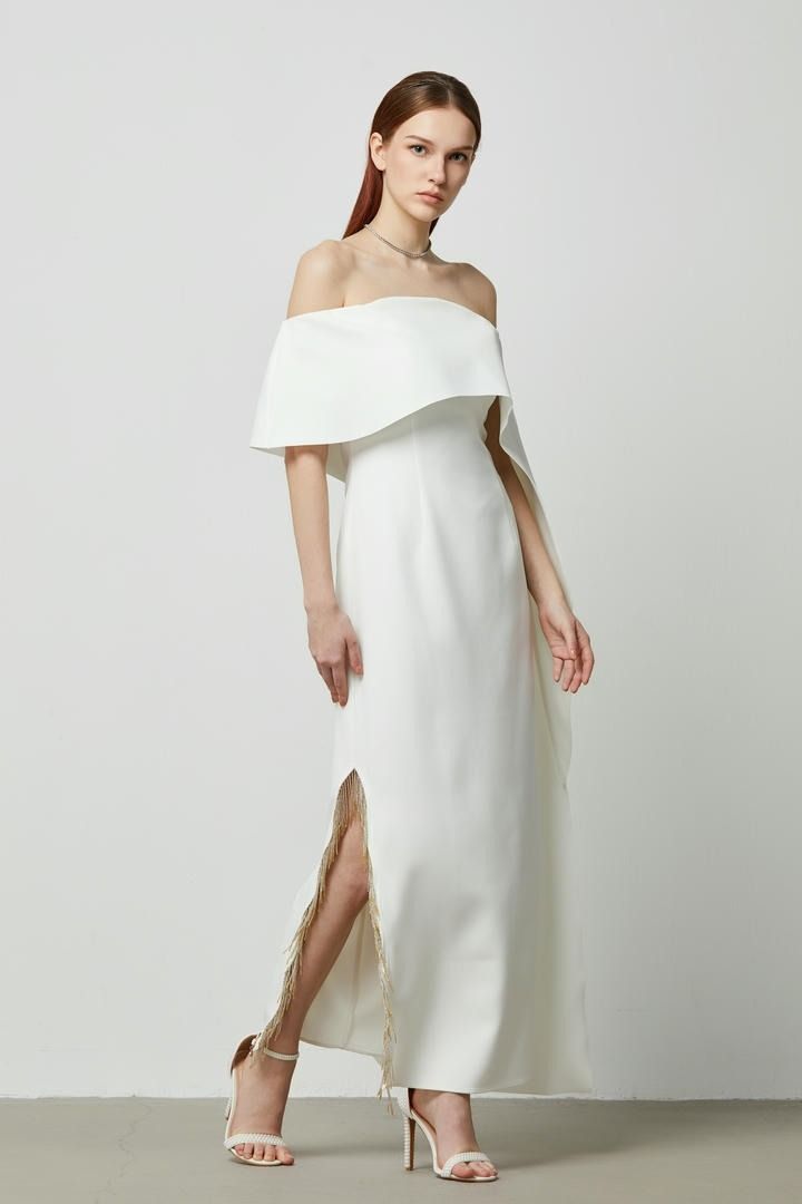 Embellished fringes detail dress