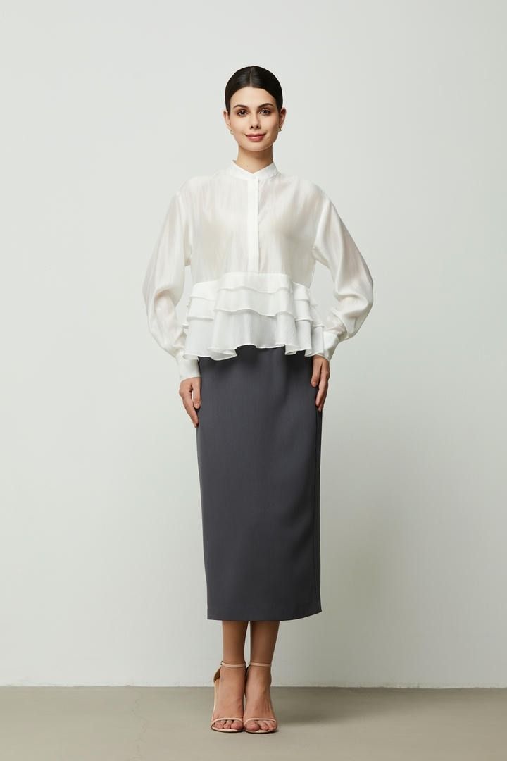 Elegant Chiffon Ruffled Top